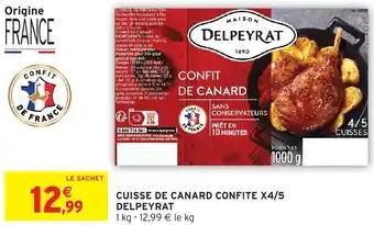 Cuisse de canard confite x4/5 delpeyrat 1 kg