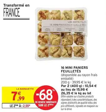 Promotion Exclusives de 2
Paniers feuilletés : Découvrez l'Offre incontournable