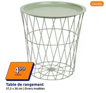 Table de rangement 37.5 x 38 cm