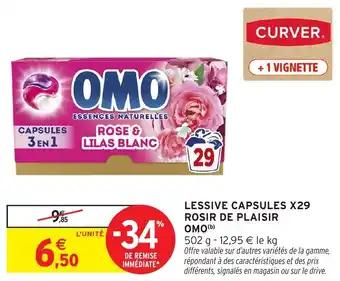 Lessive capsules x29 rosir de plaisir omo 502 g
