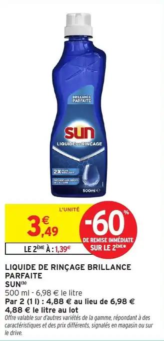 Liquide de rinçage brillance parfaite sun 500 ml