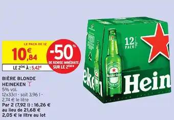 Bière blonde heineken 33 cl