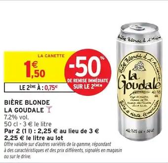 Bière blonde la goudale 50 cl