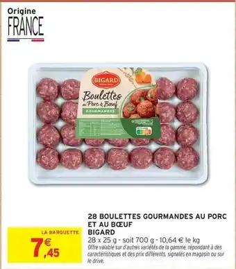 Bigard - boulettes gourmandes au porc et au bœuf