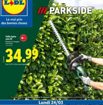 PARKSIDE Taille-haies sans fil