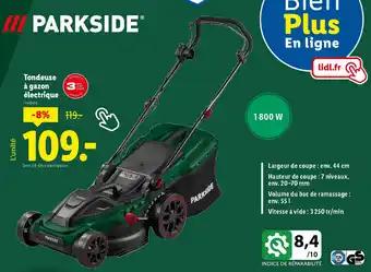 PARKSIDE Tondeuse à gazon électrique