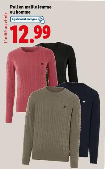 Pull en maille femme ou homme