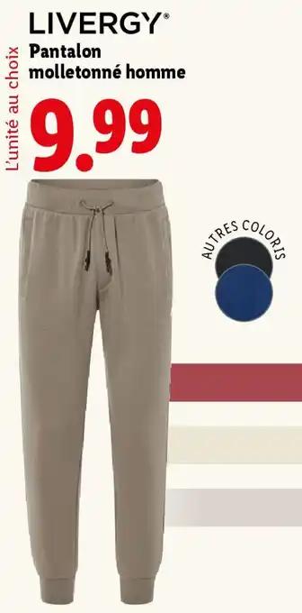 LIVERGY Pantalon molletonné homme