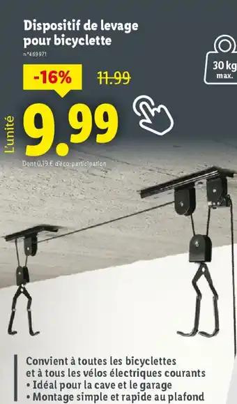 Dispositif de levage pour bicyclette