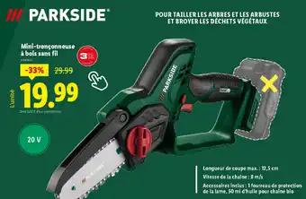 Mini-tronçonneuse à bois sans fil