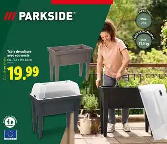 PARKSIDE Table de culture avec couvercle 79.5 x 39 x 88 cm