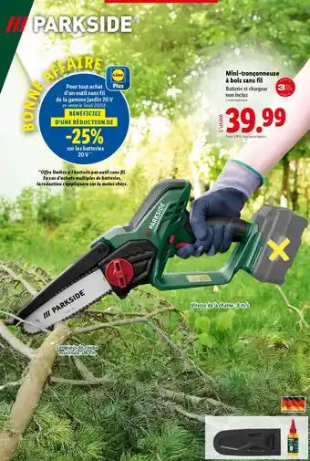 Mini-tronçonneuse à bois sans fil
