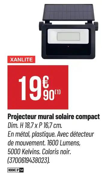 XANLITE Projecteur mural solaire compact