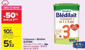 BLÉDINA Croissance + Blédilait 900 g