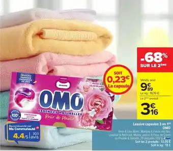 OMO Lessive capsules 3 en 1 502 g