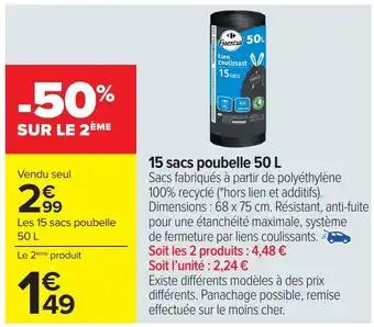 Promotion Exclusives de 14
15 sacs poubelle : Découvrez l'Offre incontournable
