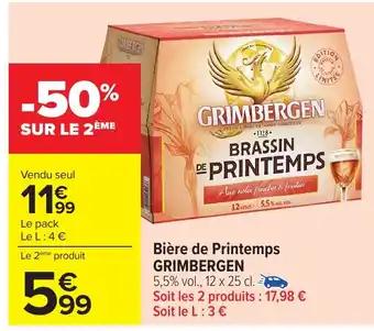 GRIMBERGEN Bière de Printemps 12 x 25 cl