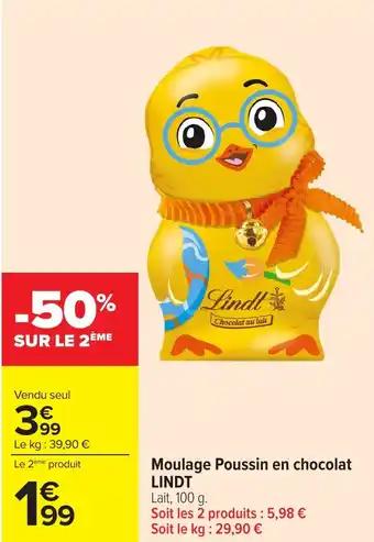 LINDT Moulage Poussin en chocolat 100 g