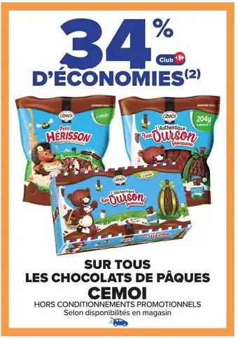 CEMOI Sur tous les chocolats de pâques