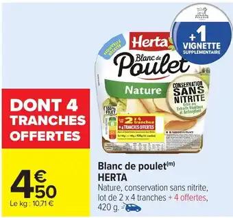 HERTA Blanc de poulet(m) 420 g