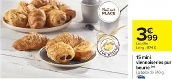 15 mini viennoiseries pur beurre 340 g