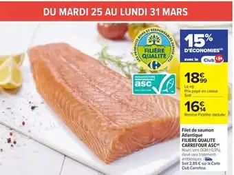 Filet de saumon atlantique filiere qualite carrefour asc