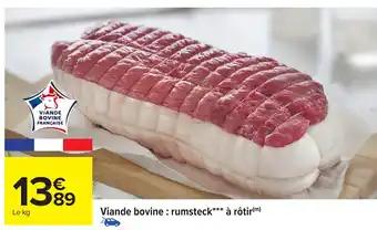 Viande bovine : rumsteck à rôtir
