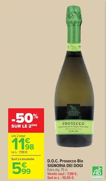 SIGNORIA DEI DOGI D.O.C. Prosecco Bio 75 cl