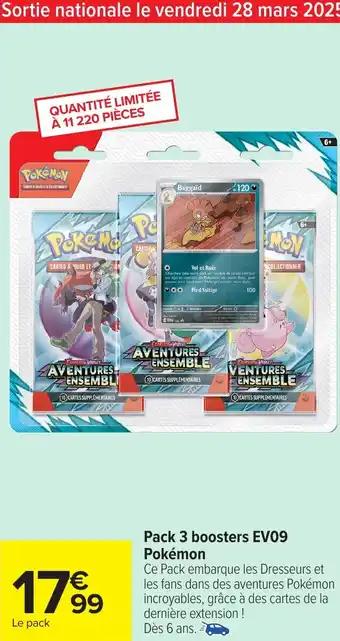 Pack 3 boosters EV09 Pokémon