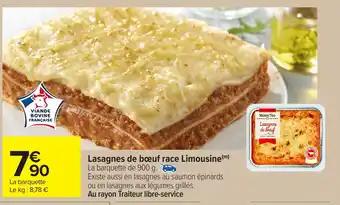 Lasagnes de bœuf race Limousine 500 g