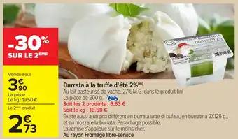 Burrata à la truffe d'été 2%