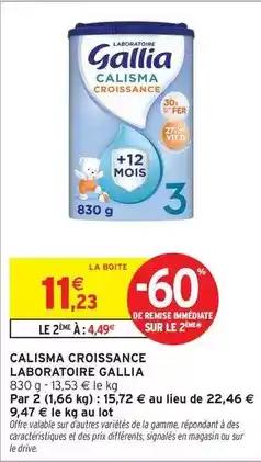 Gallia - calisma croissance laboratoire