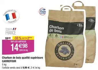 Carrefour Charbon de bois qualité supérieure