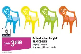GRANDSOLEIL Fauteuil enfant Babylulu