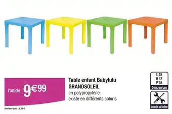 GRANDSOLEIL Table enfant Babylulu