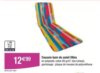 Coussin bain de soleil Olbia