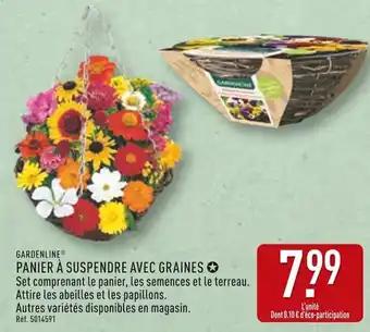 GARDENLINE Panier à suspendre avec graines