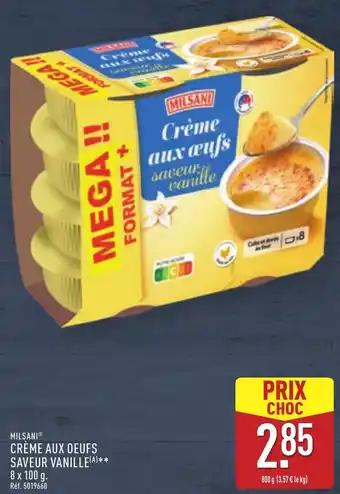 Milsani crème aux oeufs saveur vanille 100 g