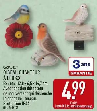 CASALUX Oiseau chanteur à led