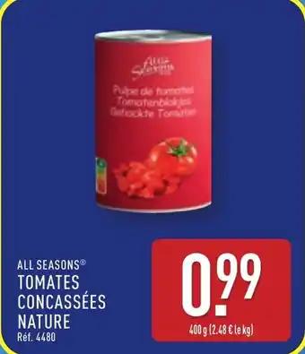 All seasons tomates concassées nature 400 g