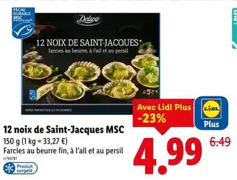 DELUXE 12 noix de saint-jacques msc