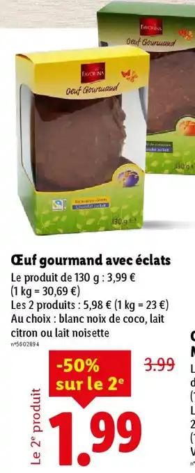 Œuf gourmand avec éclats 130 kg
