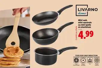 LIVARNO home Mini-wok, mini-casserole ou mini-poêle en aluminium