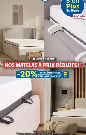 Sur une sélection de matelas
