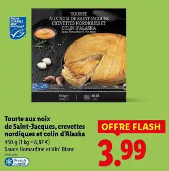 Tourte aux noix de Saint-Jacques, crevettes nordiques et colin d'Alaska 450 g