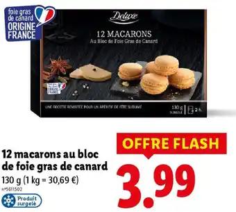12 macarons au bloc de foie gras de canard 130 g