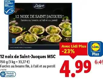 12 noix de Saint-Jacques MSC 150 g