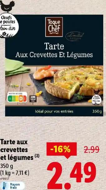 Tarte aux crevettes et légumes 350 g