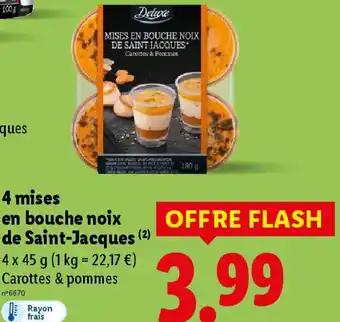 4 mises en bouche noix de Saint-Jacques 45 g