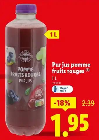 Pur jus pomme fruits rouges 1 l